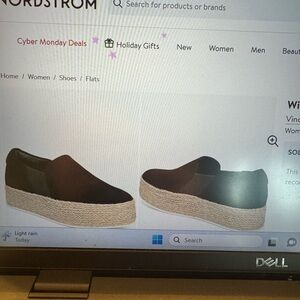 Women's Vince Black platform Espadrille sneakers